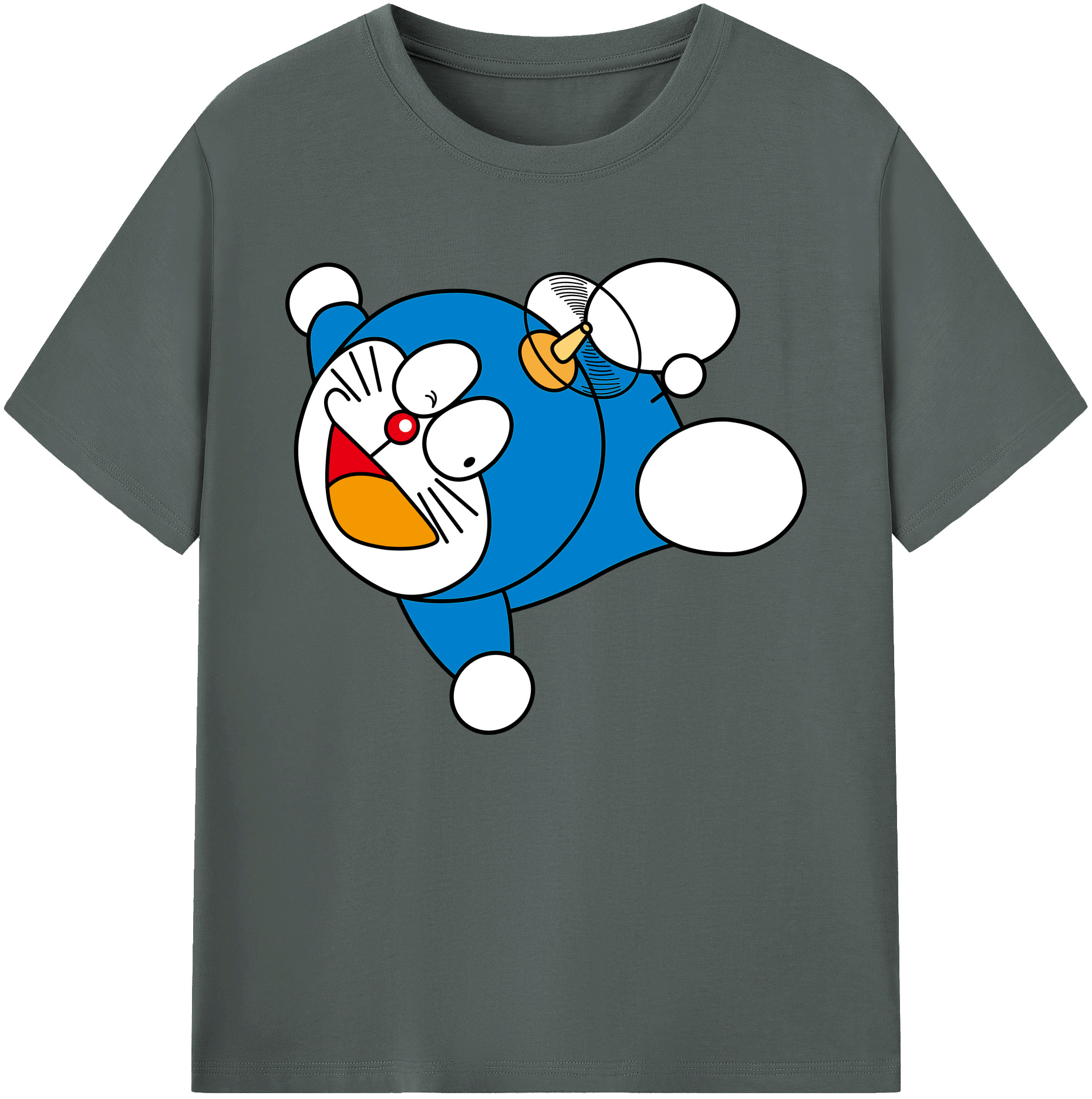 （画像用） ドラえもん Doraemon 綿100％ メンズ半袖Tシャツ｜肌触りやわらか＆通気性